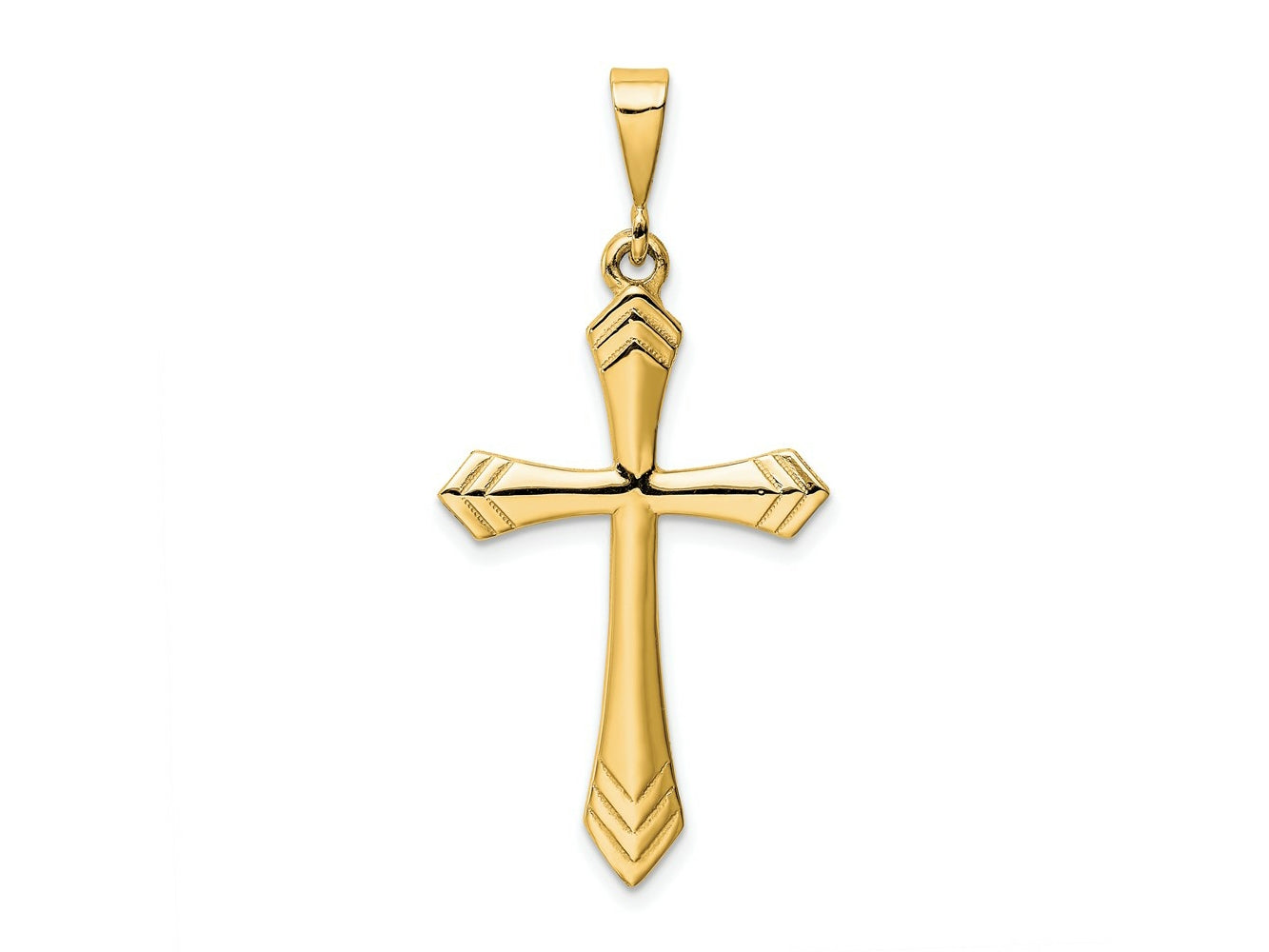 FJC Finejewelers 14 kt Yellow Gold Passion Cross Charm 44 x 21 mm