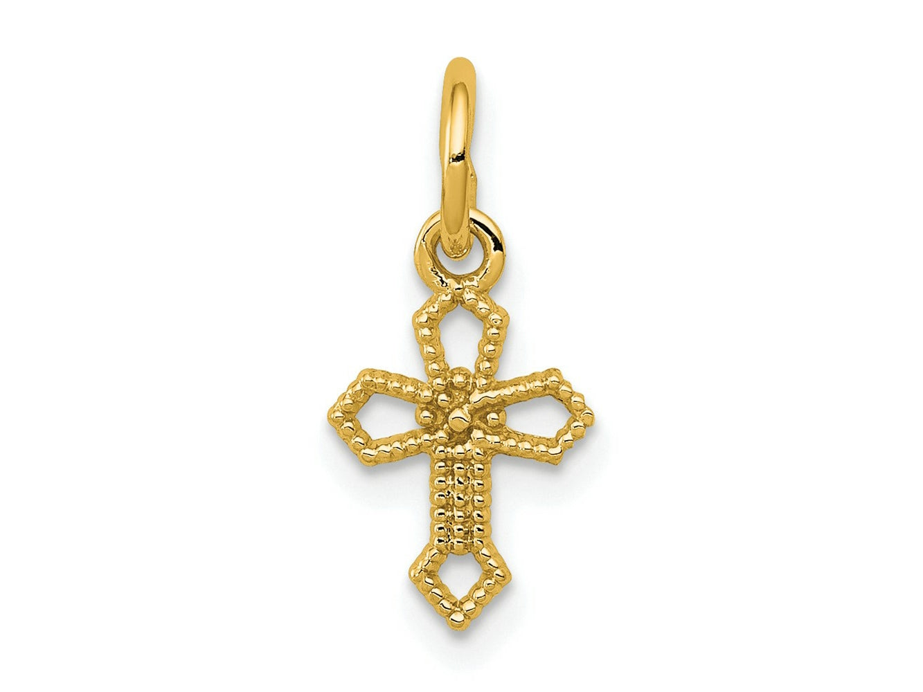 FJC Finejewelers 14 kt Yellow Gold Passion Cross Charm 16 x 7 mm