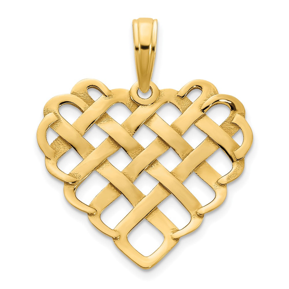 FJC Finejewelers 14 kt Yellow Gold Fancy Heart Charm 15 mm