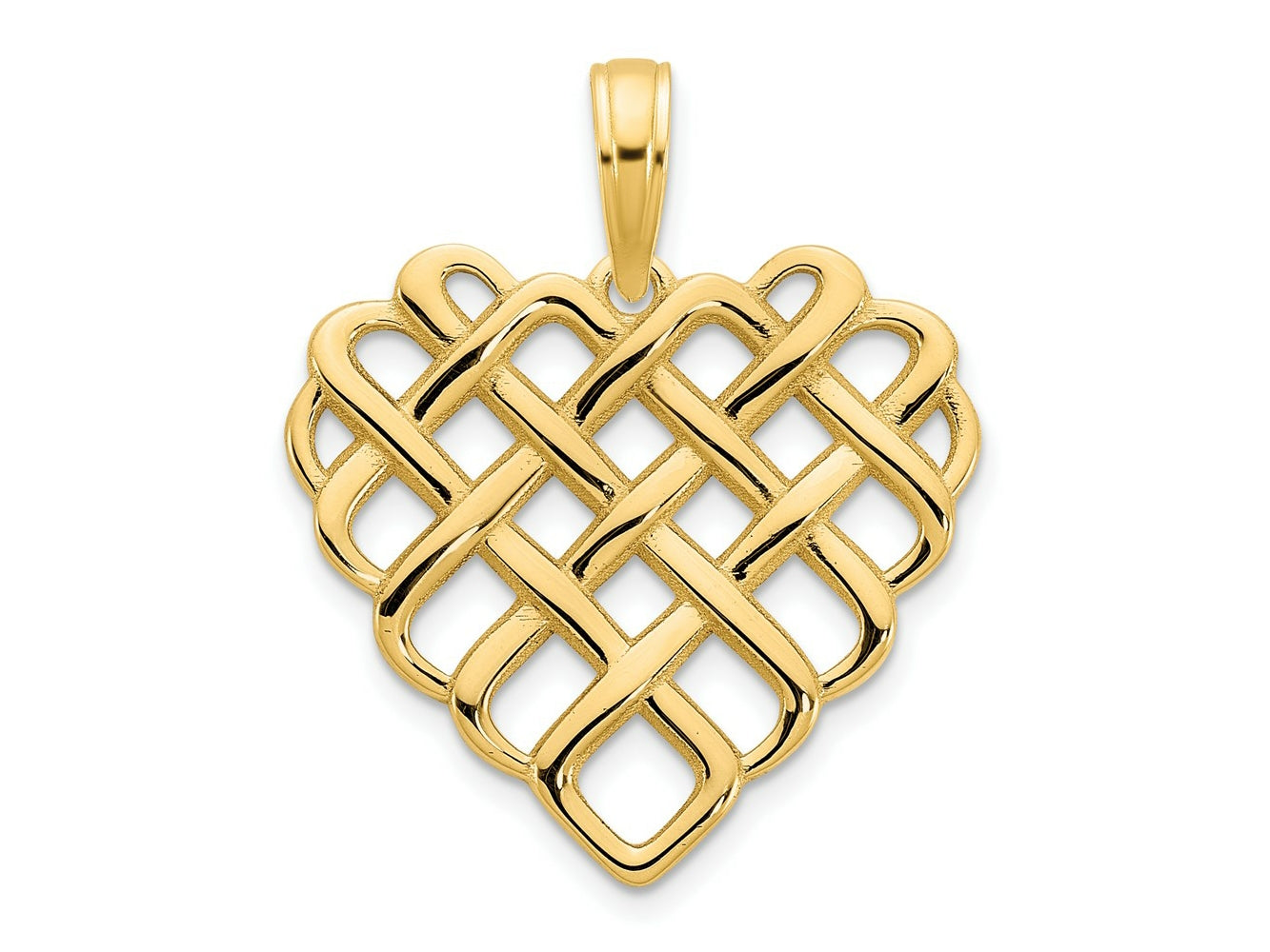 FJC Finejewelers 14 kt Yellow Gold Fancy Heart Charm 15 mm