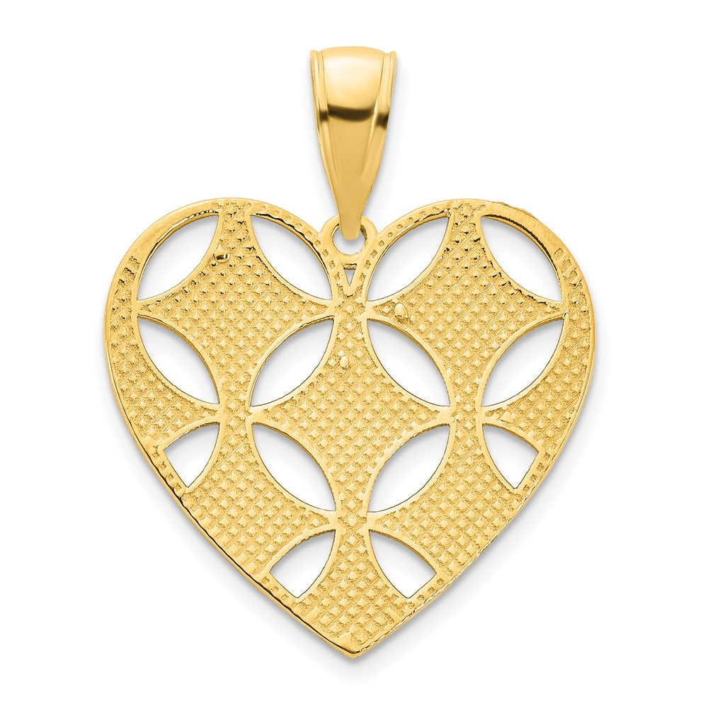 FJC Finejewelers 14 kt Yellow Gold Fancy Heart Charm 18 mm
