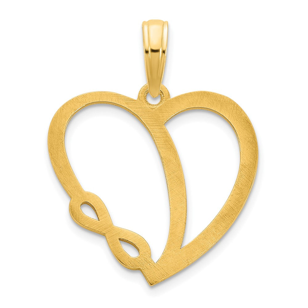 FJC Finejewelers 14 kt Yellow Gold Infinity Heart Charm 18 mm
