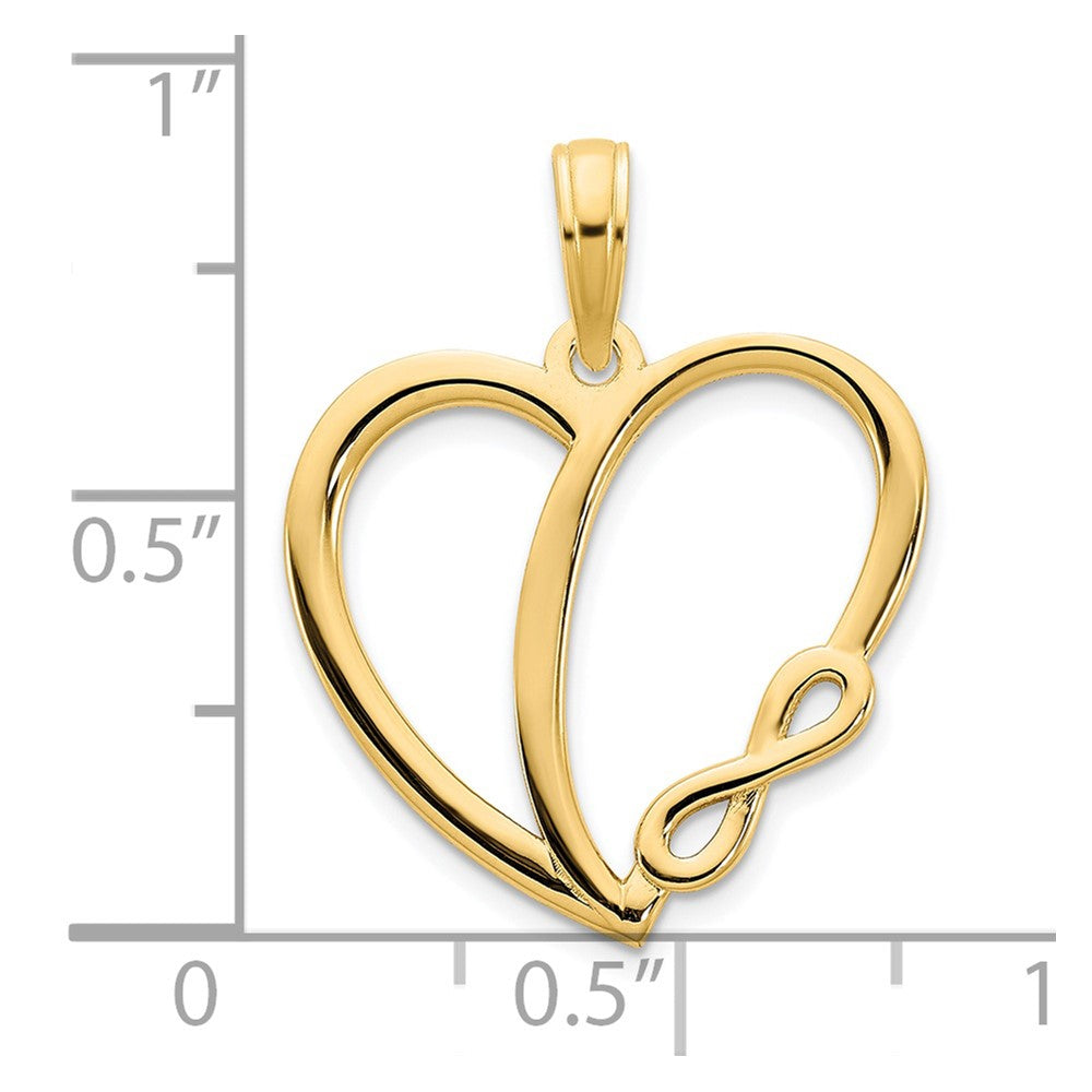 FJC Finejewelers 14 kt Yellow Gold Infinity Heart Charm 18 mm