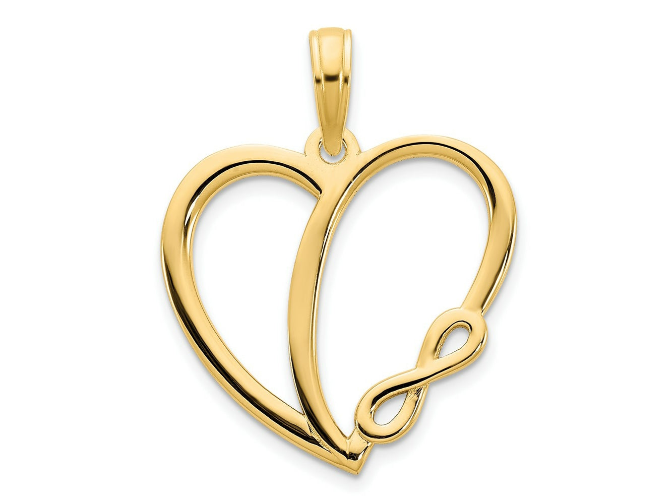 FJC Finejewelers 14 kt Yellow Gold Infinity Heart Charm 18 mm
