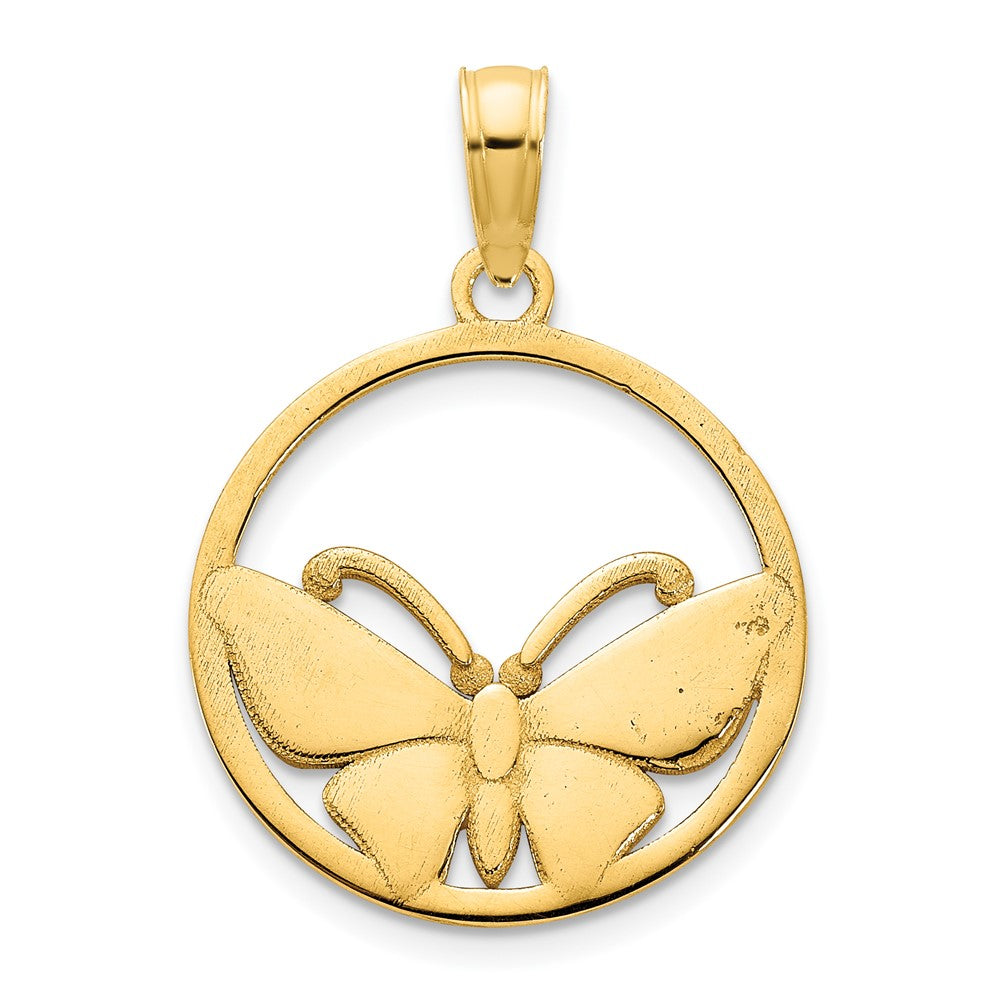 FJC Finejewelers 14 kt Yellow Gold Epoxy Butterfly Charm 17 x 16 mm