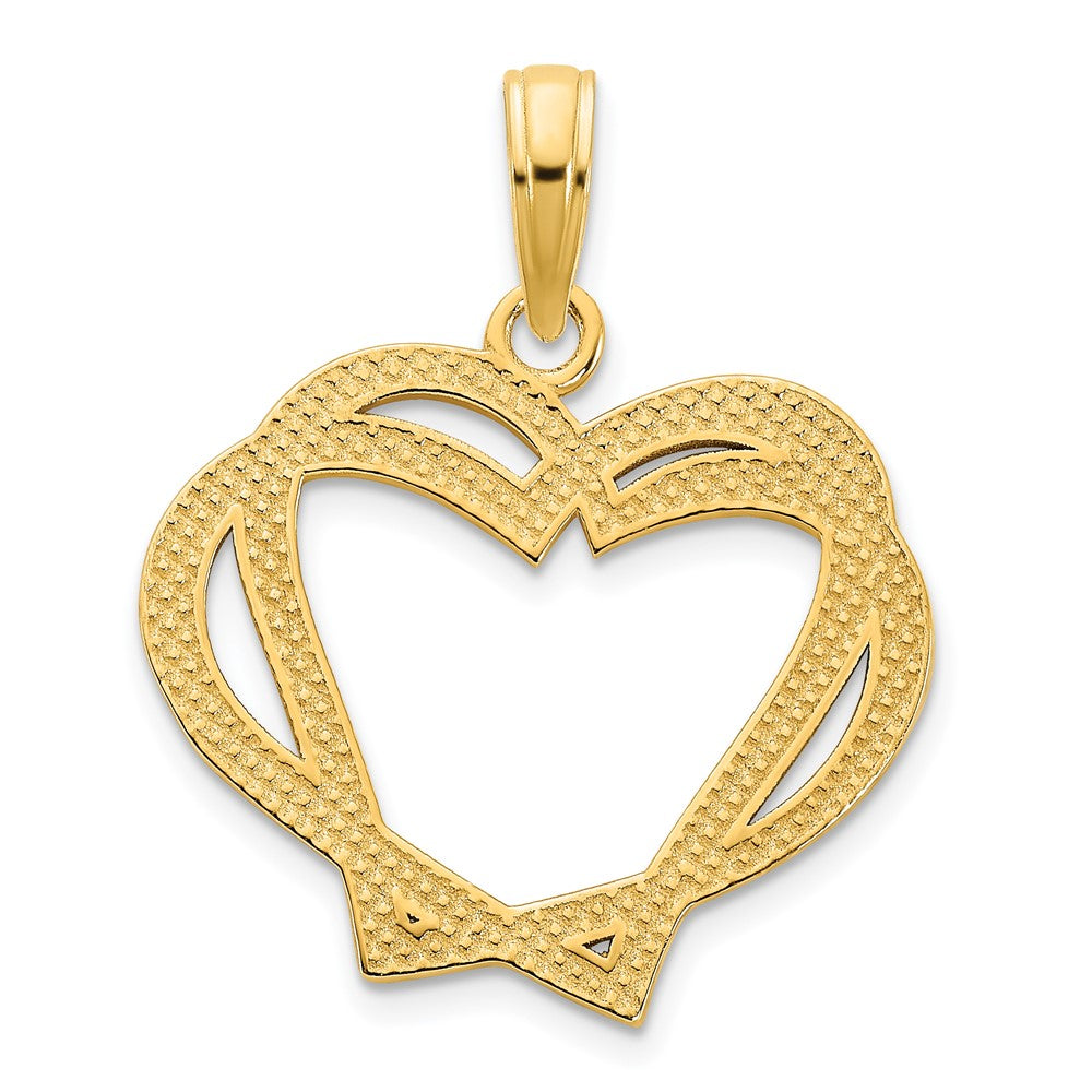 FJC Finejewelers 14 kt Yellow Gold Heart in a Heart Charm 18 mm