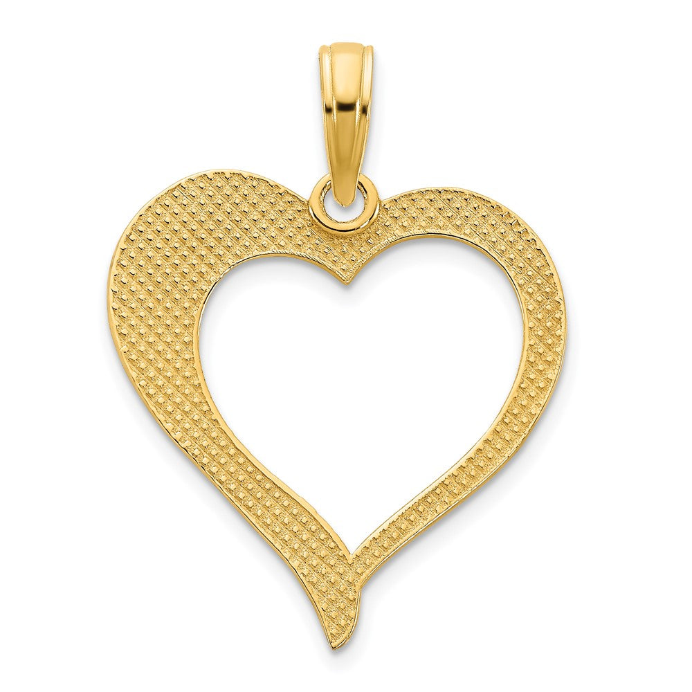 FJC Finejewelers 14 kt Yellow Gold Open Heart Charm 18 mm