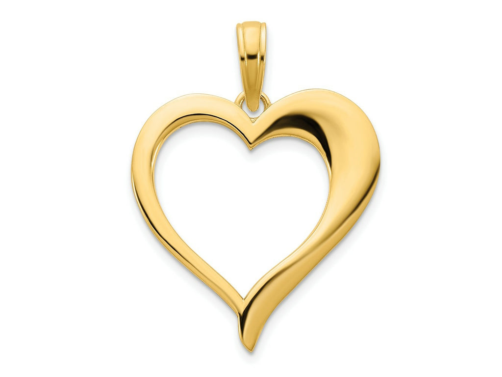 FJC Finejewelers 14 kt Yellow Gold Open Heart Charm 18 mm