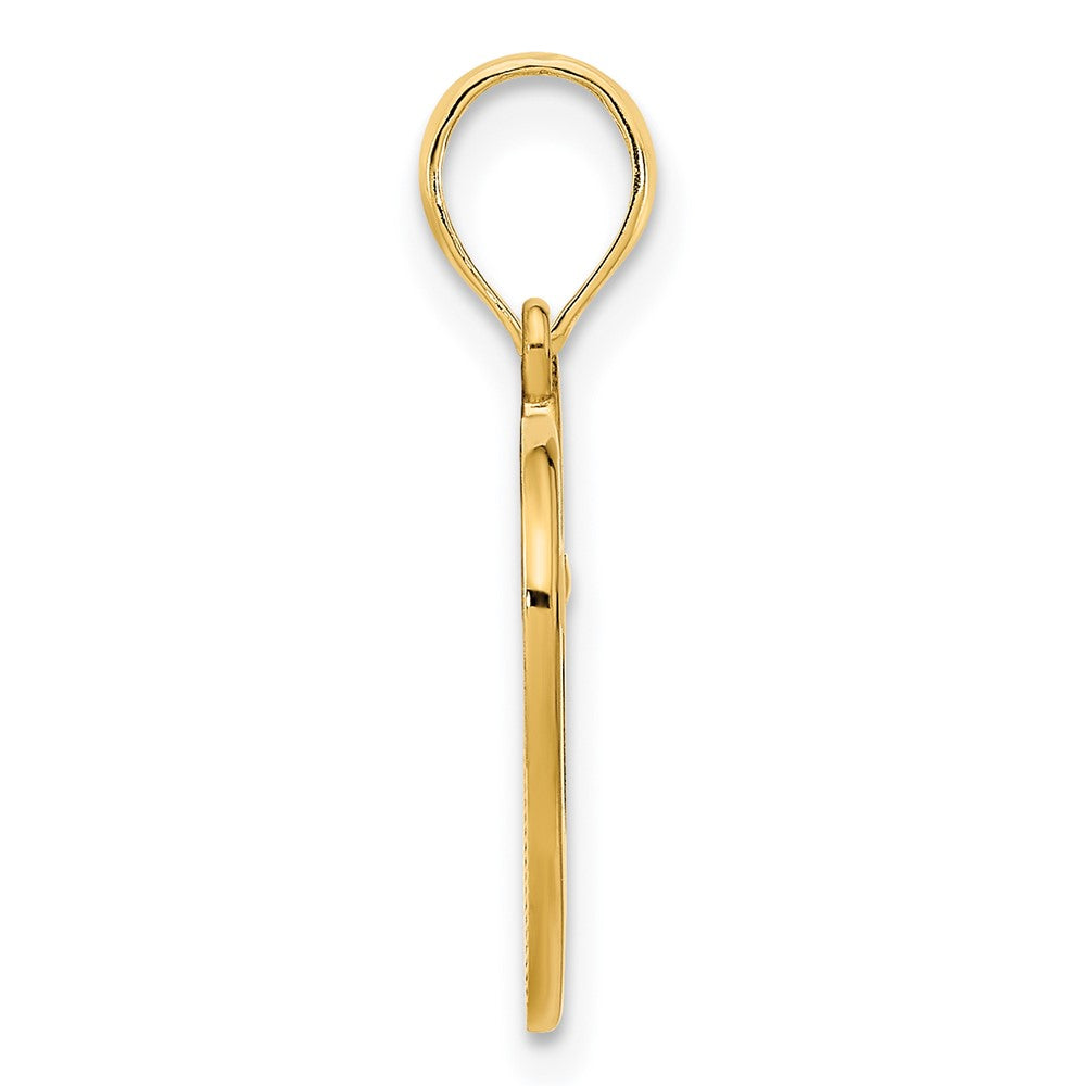 FJC Finejewelers 14 kt Yellow Gold Fancy Open Heart Charm 18 mm