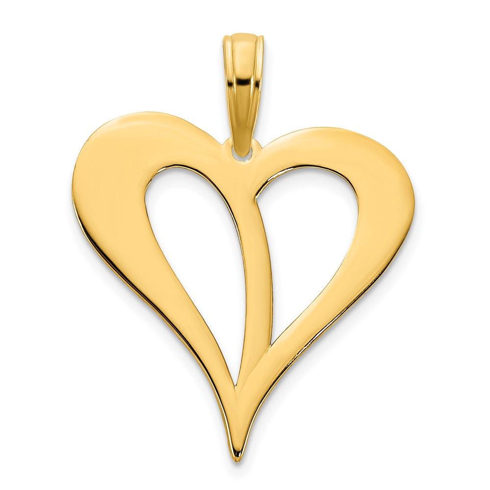 FJC Finejewelers 14 kt Yellow Gold Open Heart Charm 17 mm