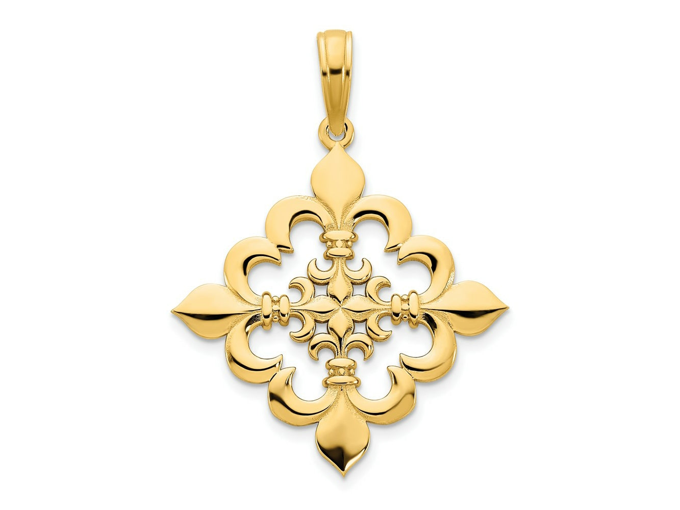 FJC Finejewelers 14 kt Yellow Gold Fancy Charm 23 x 21 mm