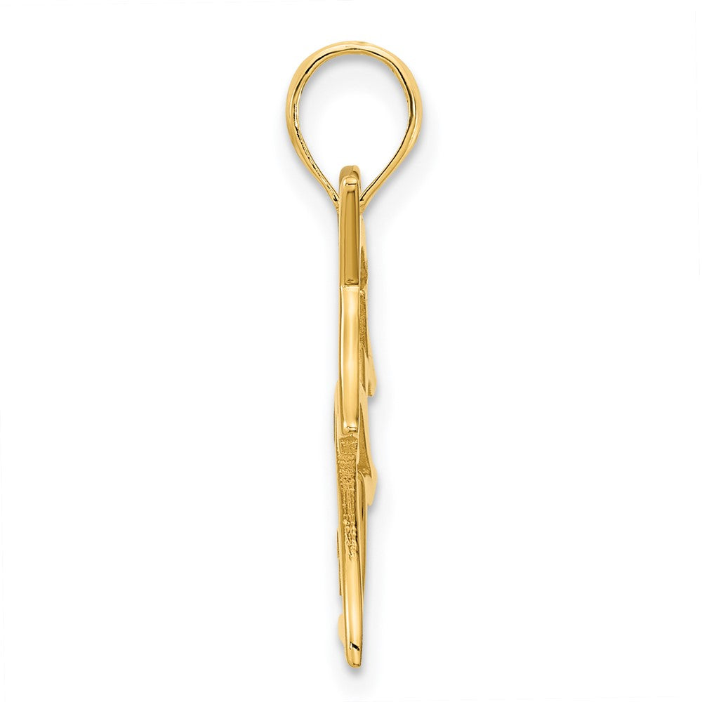 FJC Finejewelers 14 kt Yellow Gold Unicorn Charm 25 x 17 mm
