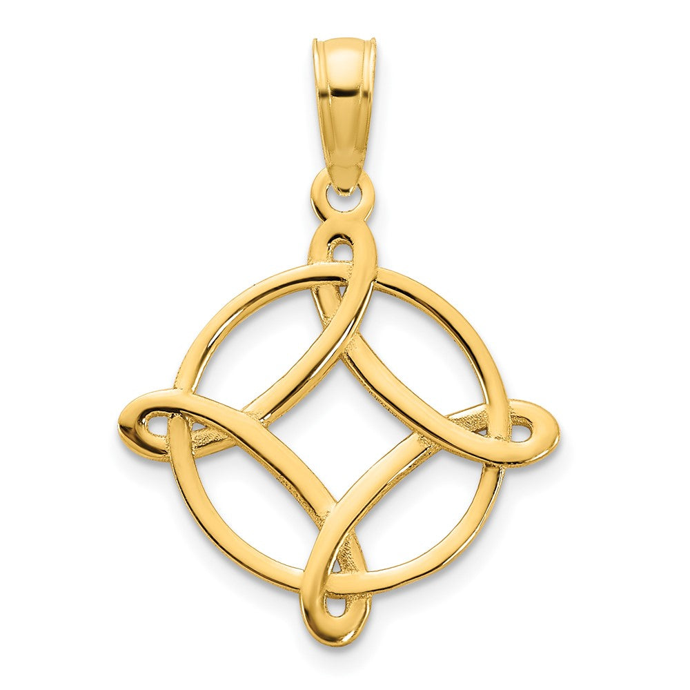 FJC Finejewelers 14 kt Yellow Gold Fancy Design Charm 16 mm
