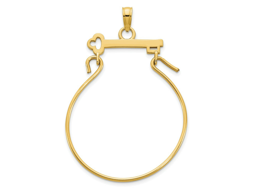 FJC Finejewelers 14 kt Yellow Gold Key Charm Holder Charm 16 mm