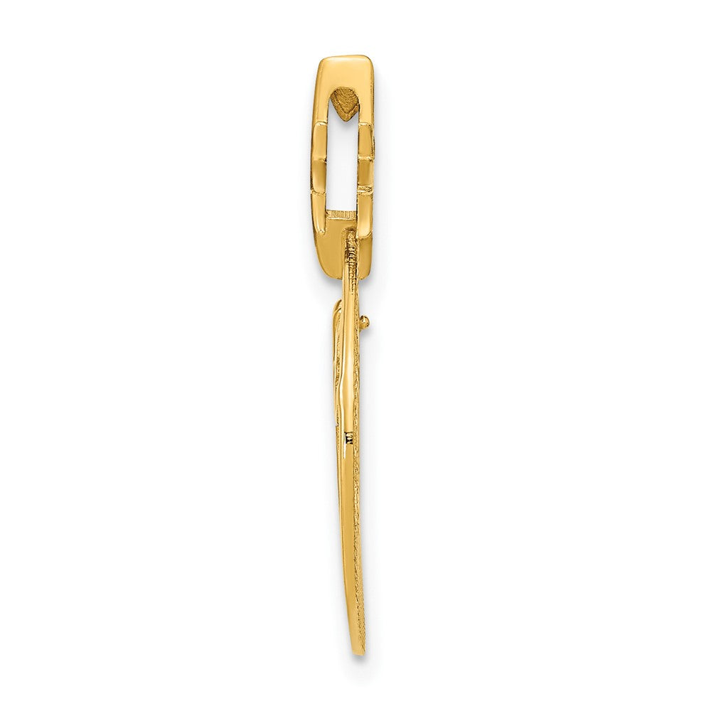 FJC Finejewelers 14 kt Yellow Gold Polished Three Wise Men North Star Chain Slide Charm 25 x 18 mm
