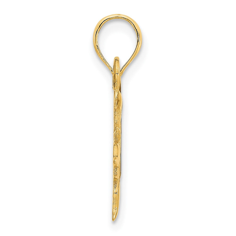 FJC Finejewelers 14 kt Yellow Gold Epoxy I LOVE MY SUNSHINE Sun Charm 26 x 18 mm