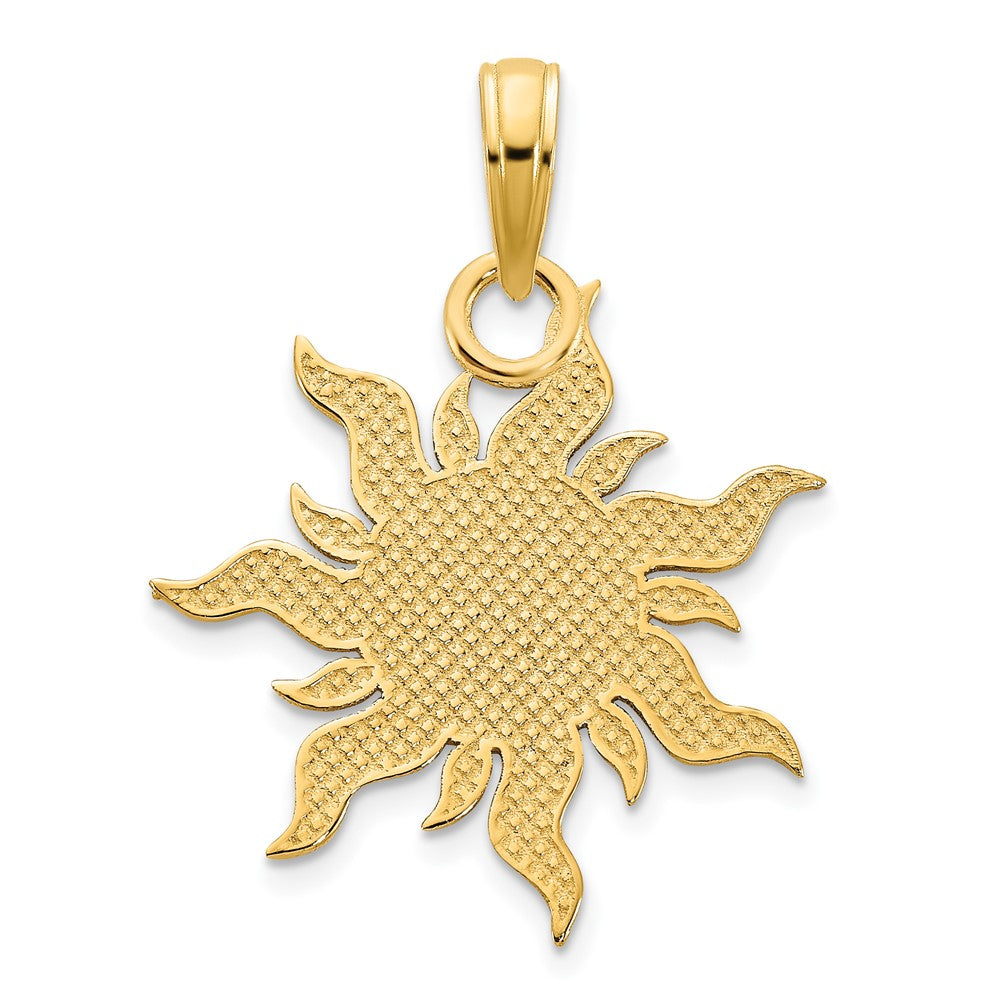 FJC Finejewelers 14 kt Yellow Gold Epoxy I LOVE MY SUNSHINE Sun Charm 26 x 18 mm