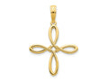 FJC Finejewelers 14 kt Yellow Gold Fancy Cross Charm 21 x 18 mm
