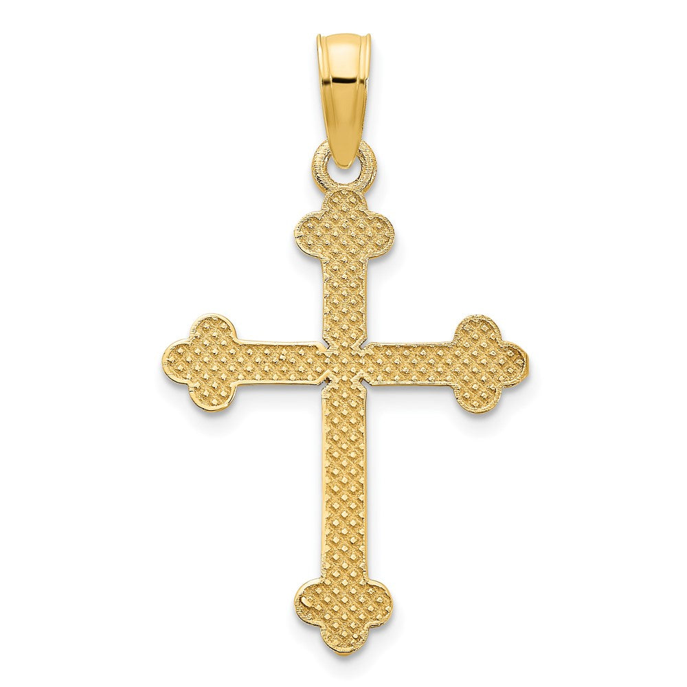 FJC Finejewelers 14 kt Yellow Gold Fancy Cross Charm 26 x 14 mm