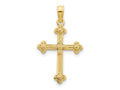 FJC Finejewelers 14 kt Yellow Gold Fancy Cross Charm 26 x 14 mm