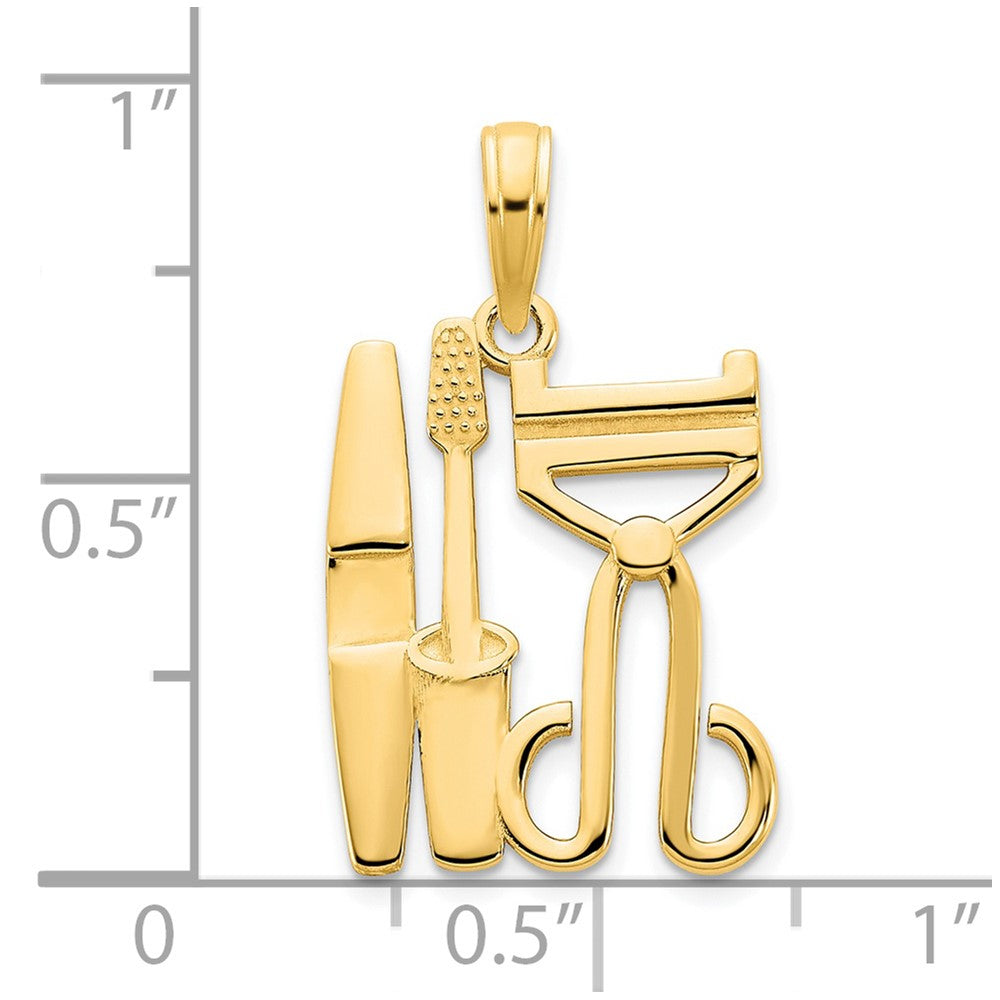 FJC Finejewelers 14 kt Yellow Gold Cosmetics Charm 19 x 14 mm