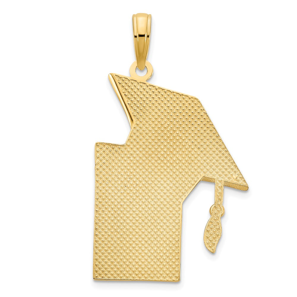 FJC Finejewelers 14 kt Yellow Gold Epoxy Graduation Cap and Diploma Charm 32 x 17 mm