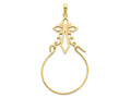FJC Finejewelers 14 kt Yellow Gold Fancy Cross Charm Holder Charm 14 mm