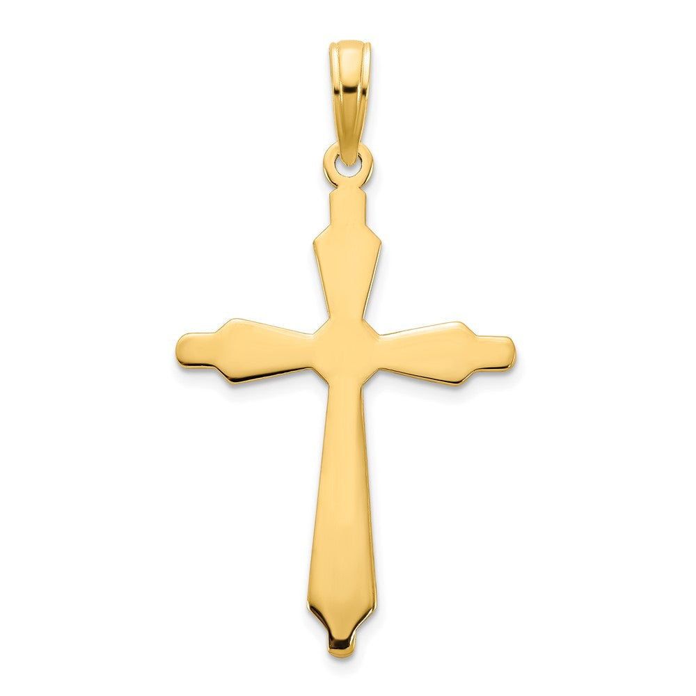 FJC Finejewelers 14 kt Yellow Gold Fancy Cross Charm 32 x 17 mm