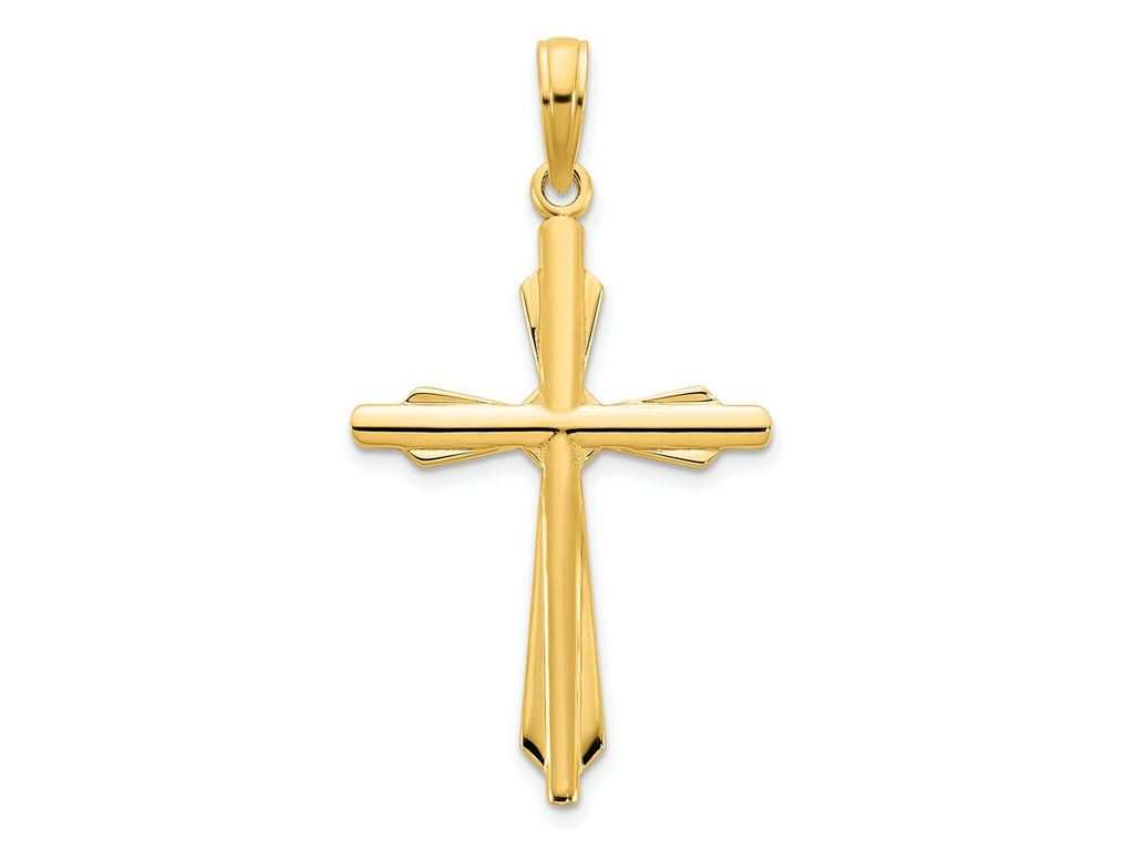 FJC Finejewelers 14 kt Yellow Gold Fancy Cross Charm 32 x 17 mm