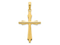 FJC Finejewelers 14 kt Yellow Gold Fancy Cross Charm 32 x 17 mm