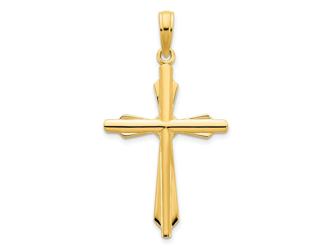 FJC Finejewelers 14 kt Yellow Gold Fancy Cross Charm 32 x 17 mm