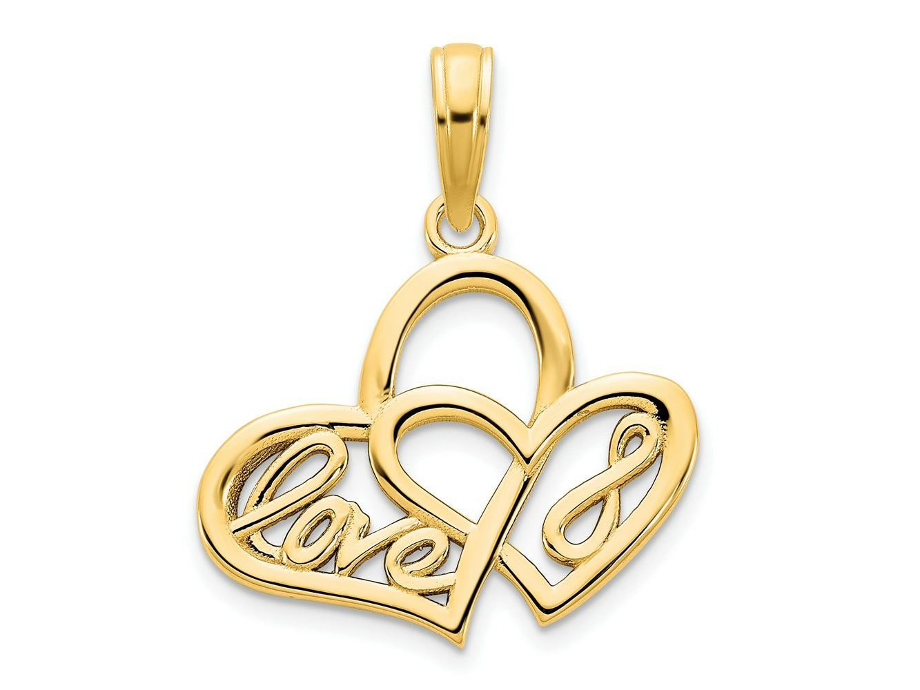 FJC Finejewelers 14 kt Yellow Gold Heart LOVE Infinity Symbol Charm 0 mm