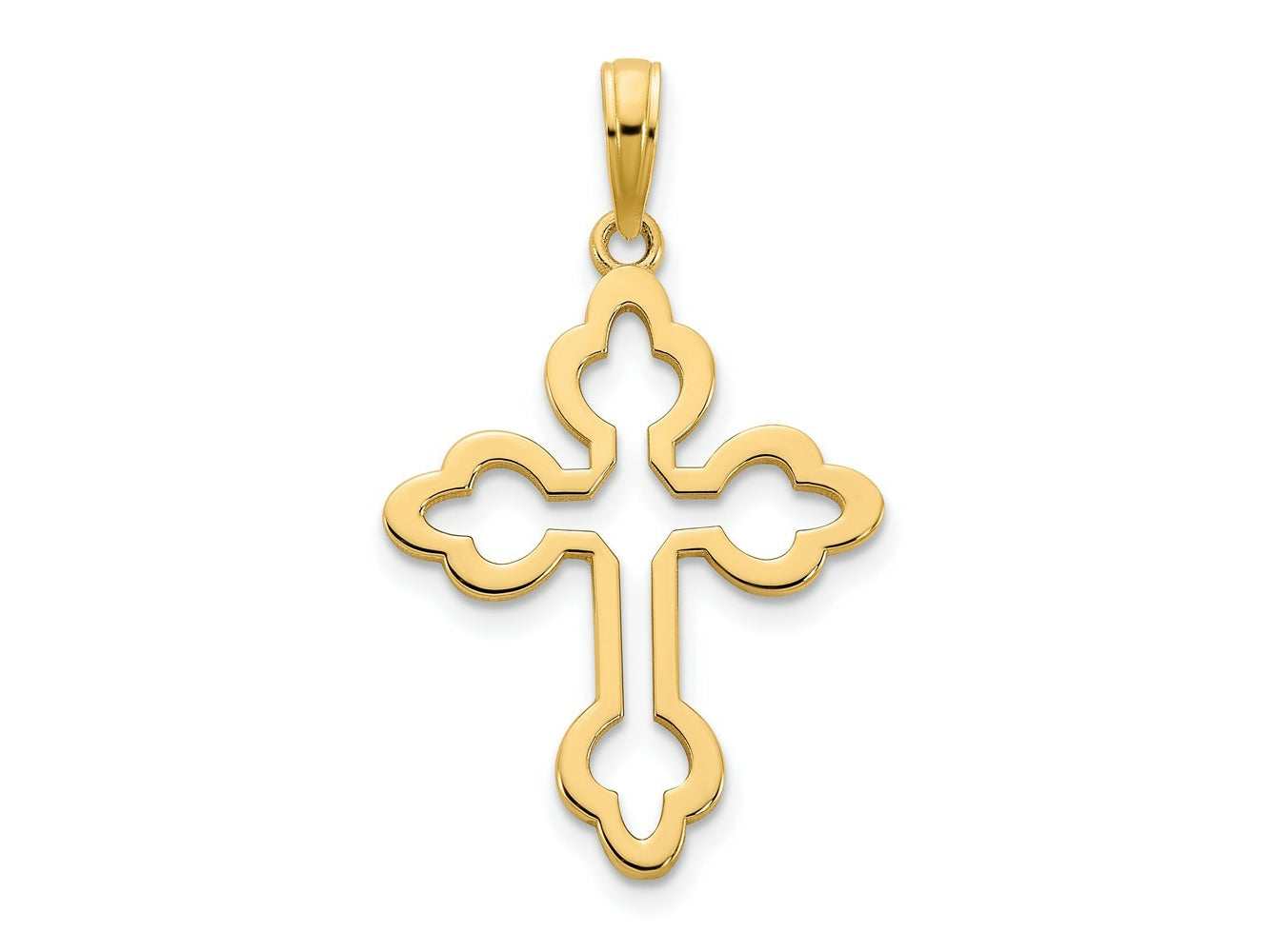 FJC Finejewelers 14 kt Yellow Gold Cross Charm 30 x 17 mm