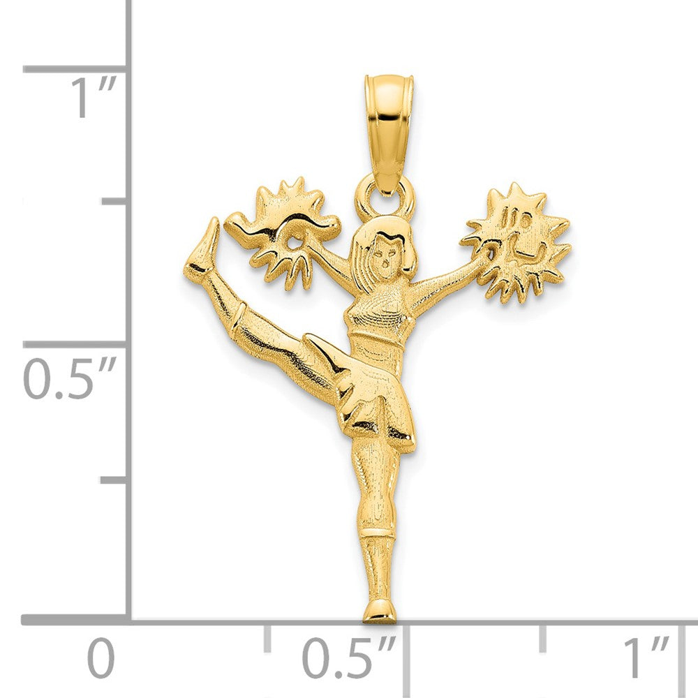 FJC Finejewelers 14 kt Yellow Gold Cheerleader Charm 21 x 17 mm