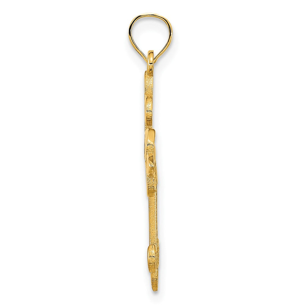 FJC Finejewelers 14 kt Yellow Gold Cross Charm 28 x 17 mm