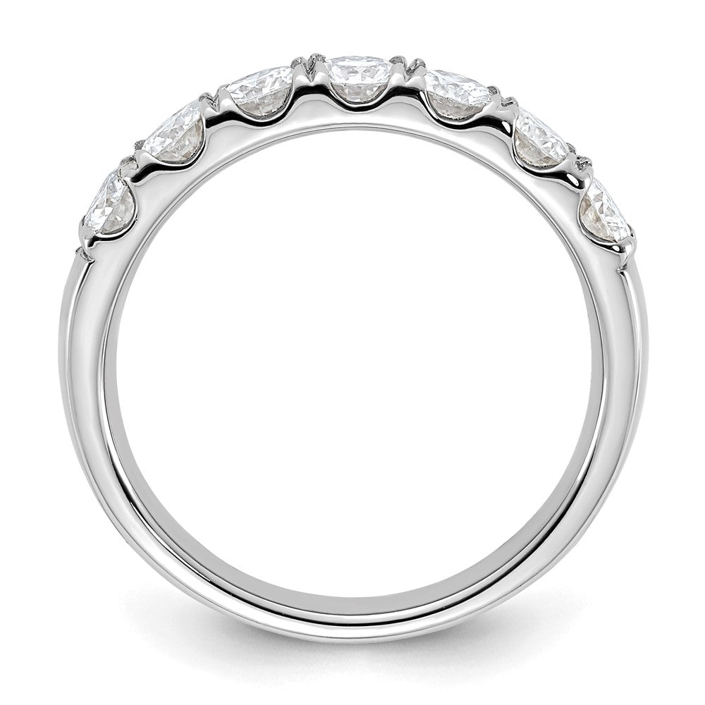 FJC Finejewelers 14 kt White Gold 1ct. 7 Stone D E F Pure Light Moissanite Band 3 mm