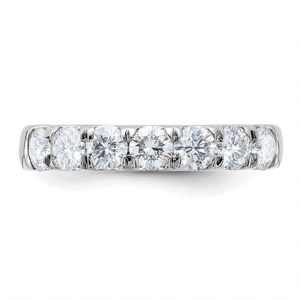 FJC Finejewelers 14 kt White Gold 1ct. 7 Stone D E F Pure Light Moissanite Band 3 mm
