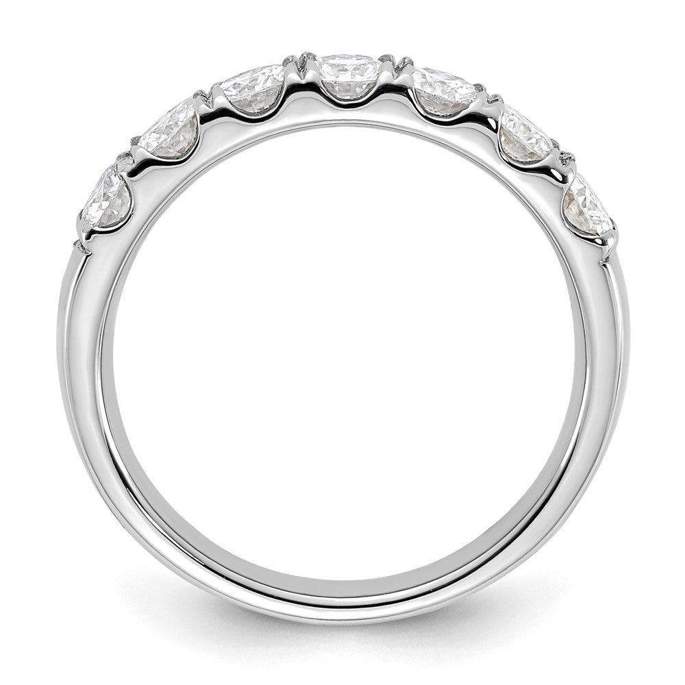 FJC Finejewelers 14 kt White Gold 1 ct 7 Stone G H I True Light Moissanite Band 3 mm