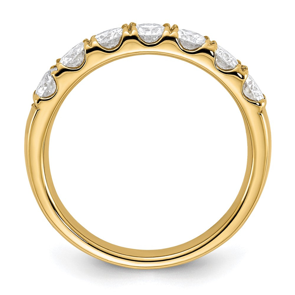 FJC Finejewelers 14 kt Yellow Gold 1ct. 7 Stone G H I True Light Moissanite Band 3 mm