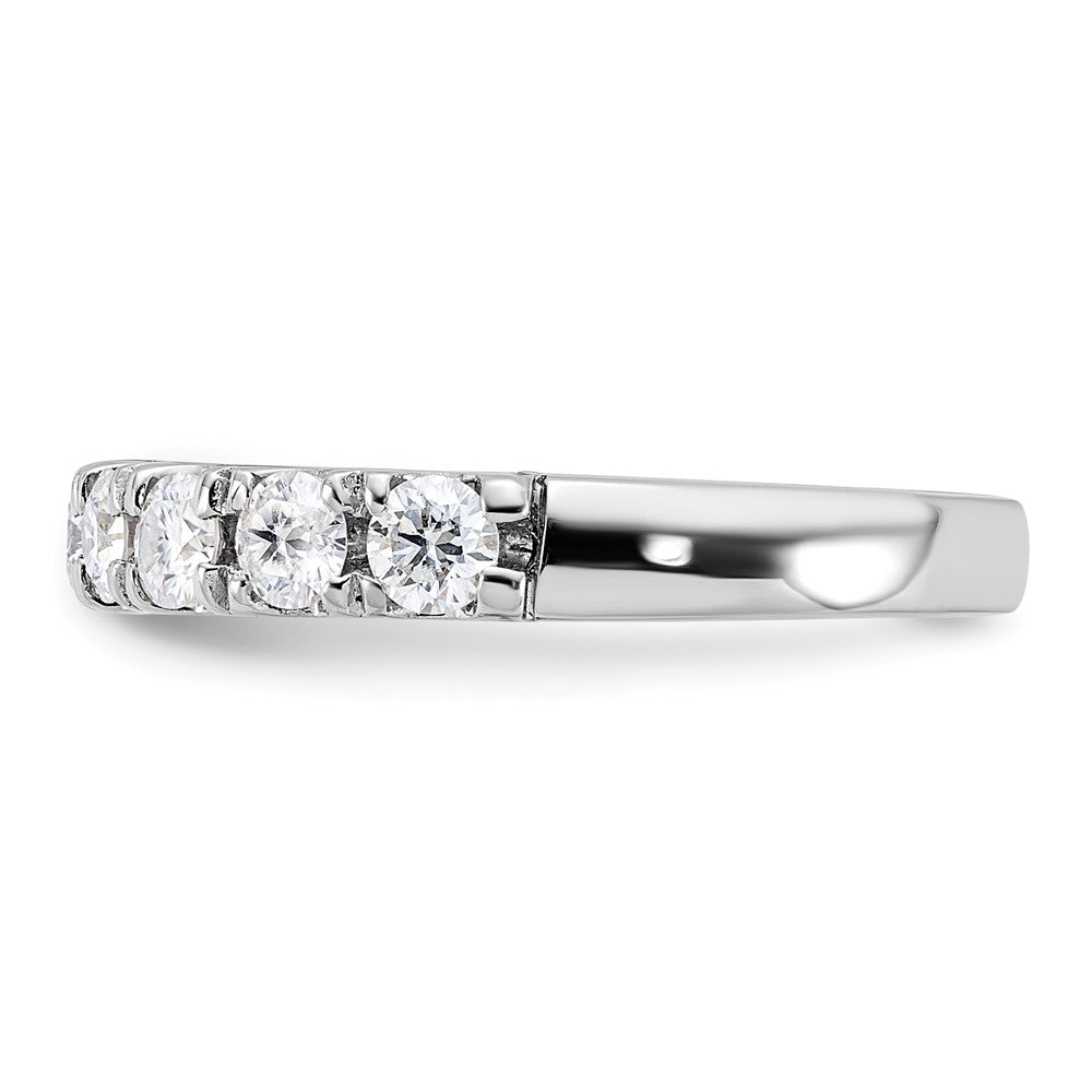 FJC Finejewelers 14 kt White Gold 1/2 ct 9 Stone G H I True Light Moissanite Band 2 mm