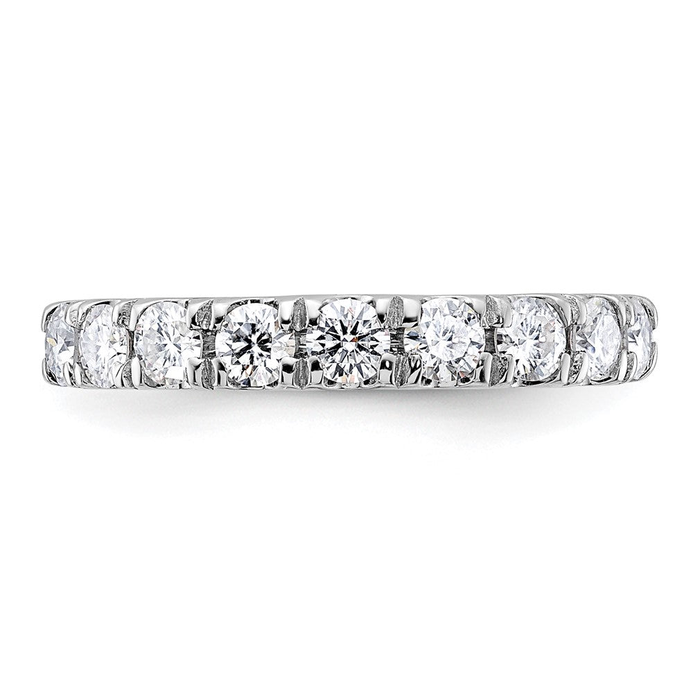 FJC Finejewelers 14 kt White Gold 1/2 ct 9 Stone G H I True Light Moissanite Band 2 mm