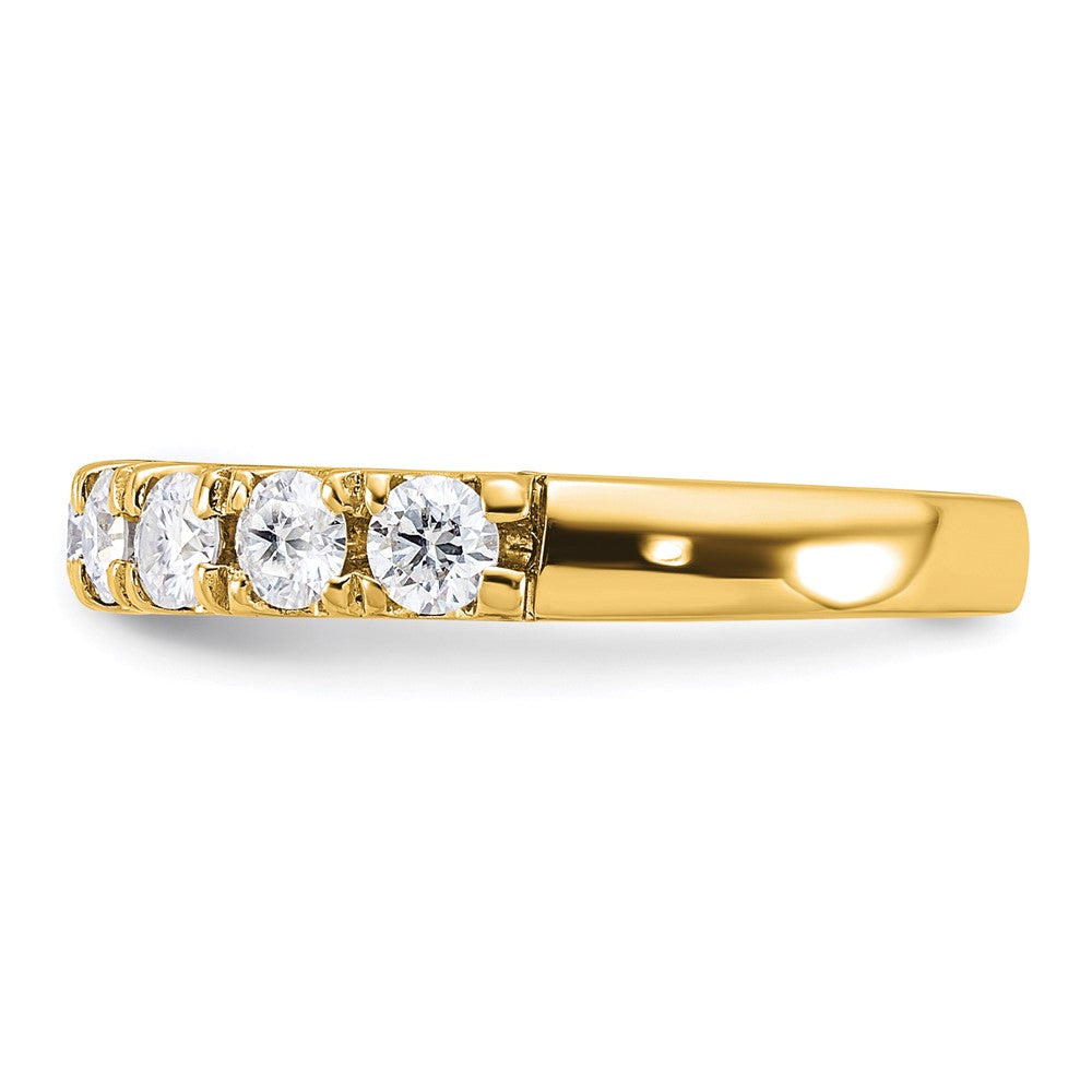 FJC Finejewelers 14 kt Yellow Gold 1/2 ct 9 Stone G H I True Light Moissanite Band 2 mm