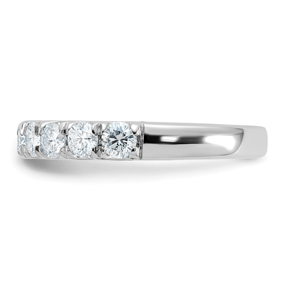 FJC Finejewelers 14 kt White Gold  9 Stone D E F Pure Light Moissanite Band 3 mm