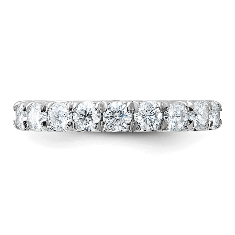 FJC Finejewelers 14 kt White Gold  9 Stone D E F Pure Light Moissanite Band 3 mm