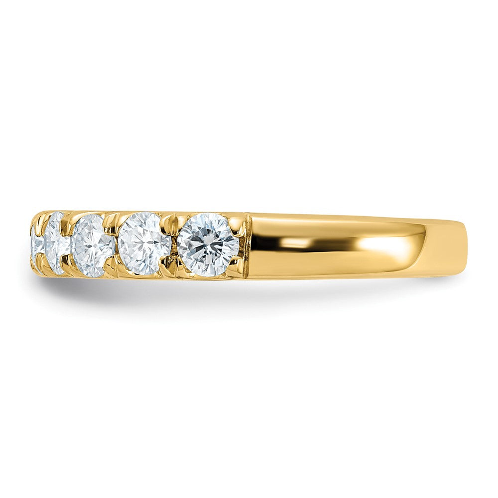 FJC Finejewelers 14 kt Yellow Gold 9 Stone D E F Pure Light Moissanite Band 3 mm