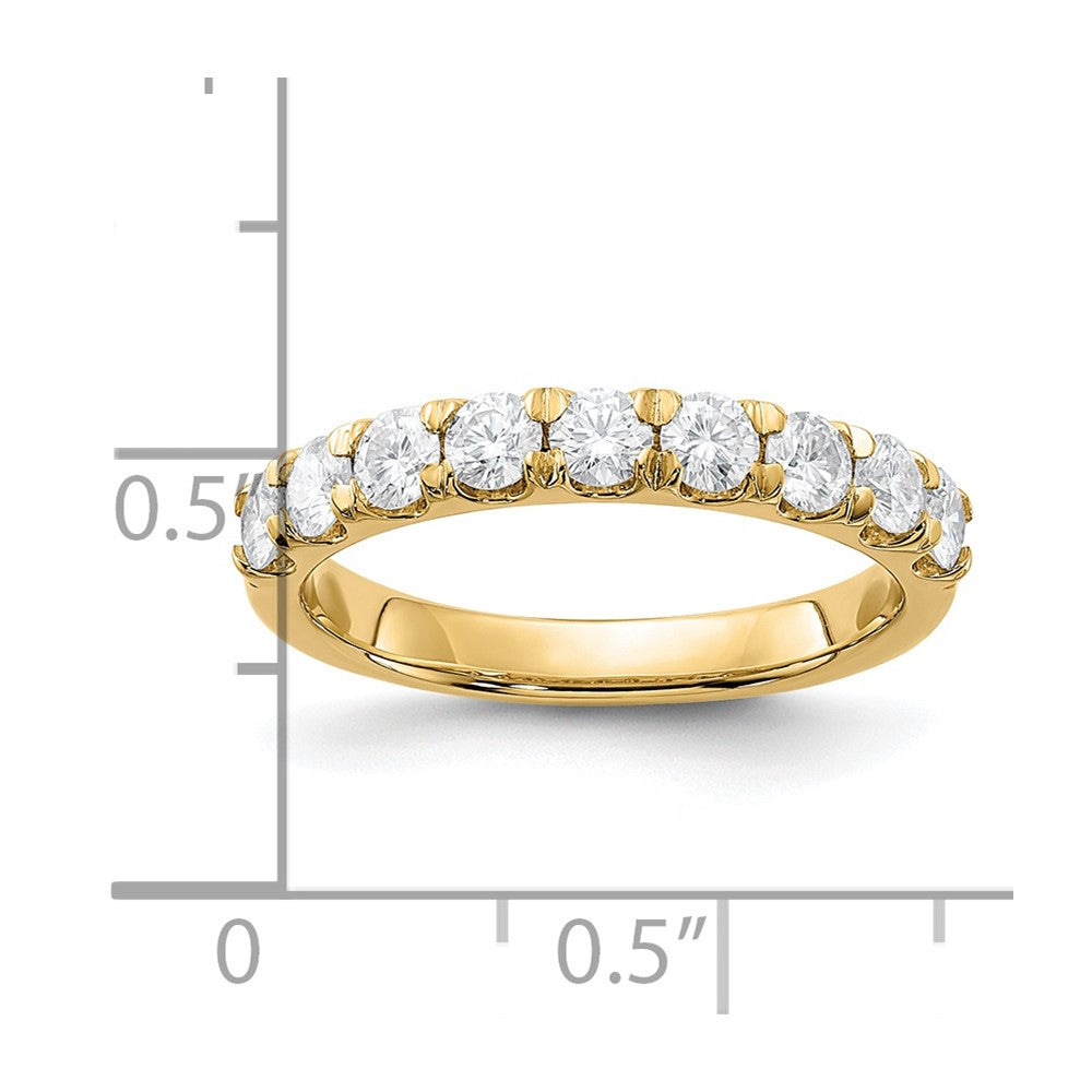 FJC Finejewelers 14 kt Yellow Gold  9 Stone G H I True Light Moissanite Band 3 mm