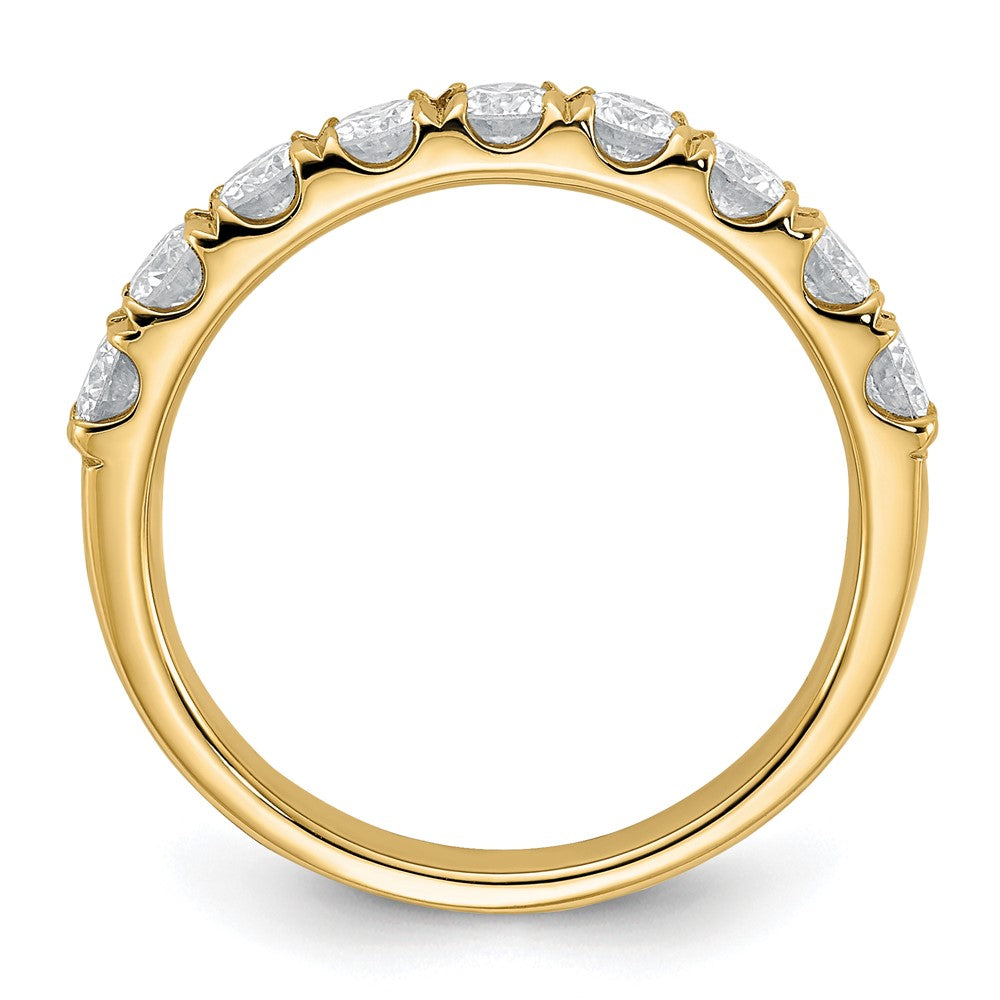 FJC Finejewelers 14 kt Yellow Gold  9 Stone G H I True Light Moissanite Band 3 mm