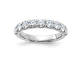 FJC Finejewelers 14 kt White Gold 1.25 ct 9 Stone D E F Pure Light Moissanite Band 3 mm