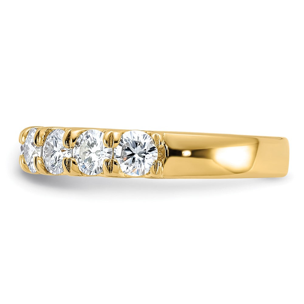 FJC Finejewelers 14 kt Yellow Gold 1.25 ct. 9 Stone D E F Pure Light Moissanite Band 3 mm