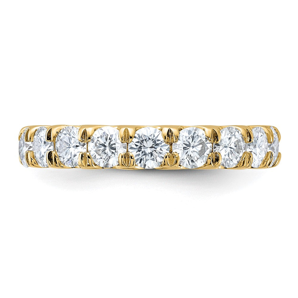 FJC Finejewelers 14 kt Yellow Gold 1.25 ct. 9 Stone D E F Pure Light Moissanite Band 3 mm